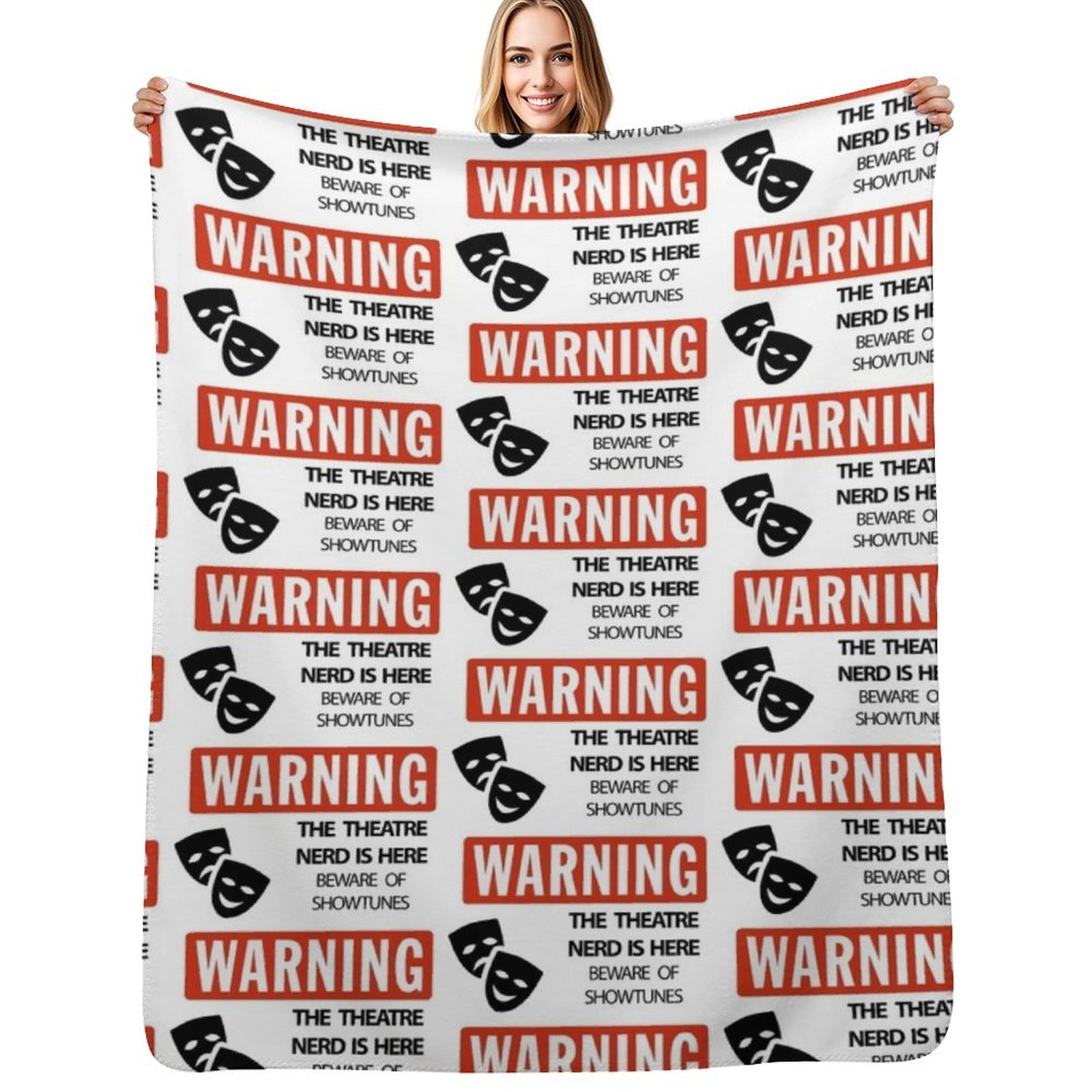 3D Printing Nerd - WARNING Theatre Nerd Throw Blanket Softest