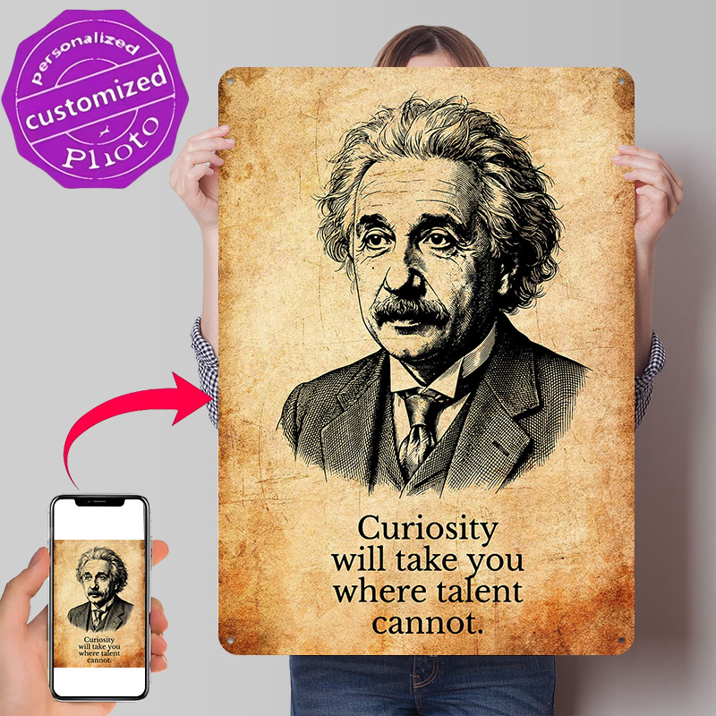 3D Printing Quote - Albert Einstein Inspirational Quote Poster Retro