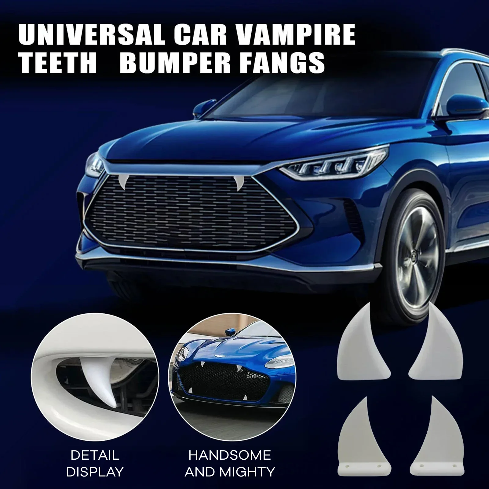 Car Front Grille Teeth Decor 3 - 3D Printing Tooth recension och pris