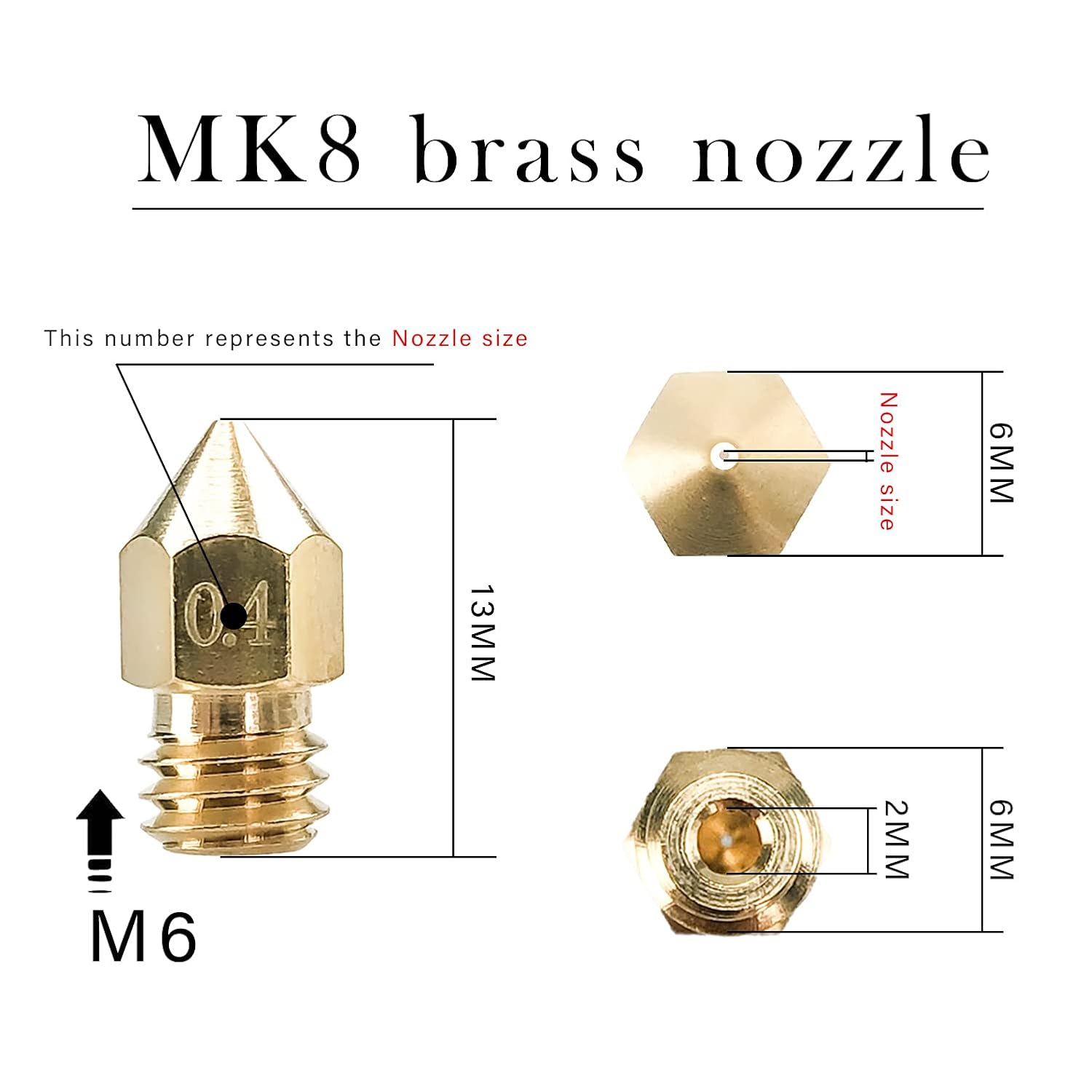 CREALITY 20 Pcs MK8 Brass Nozz - 3D Printing News recension och pris