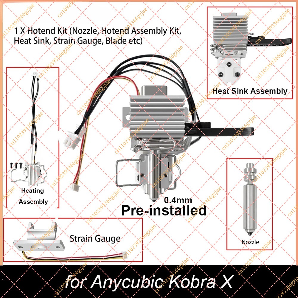0.4mm Pre-Installed Hotend Kit - 3D Printer Hotend Kit recension och pris