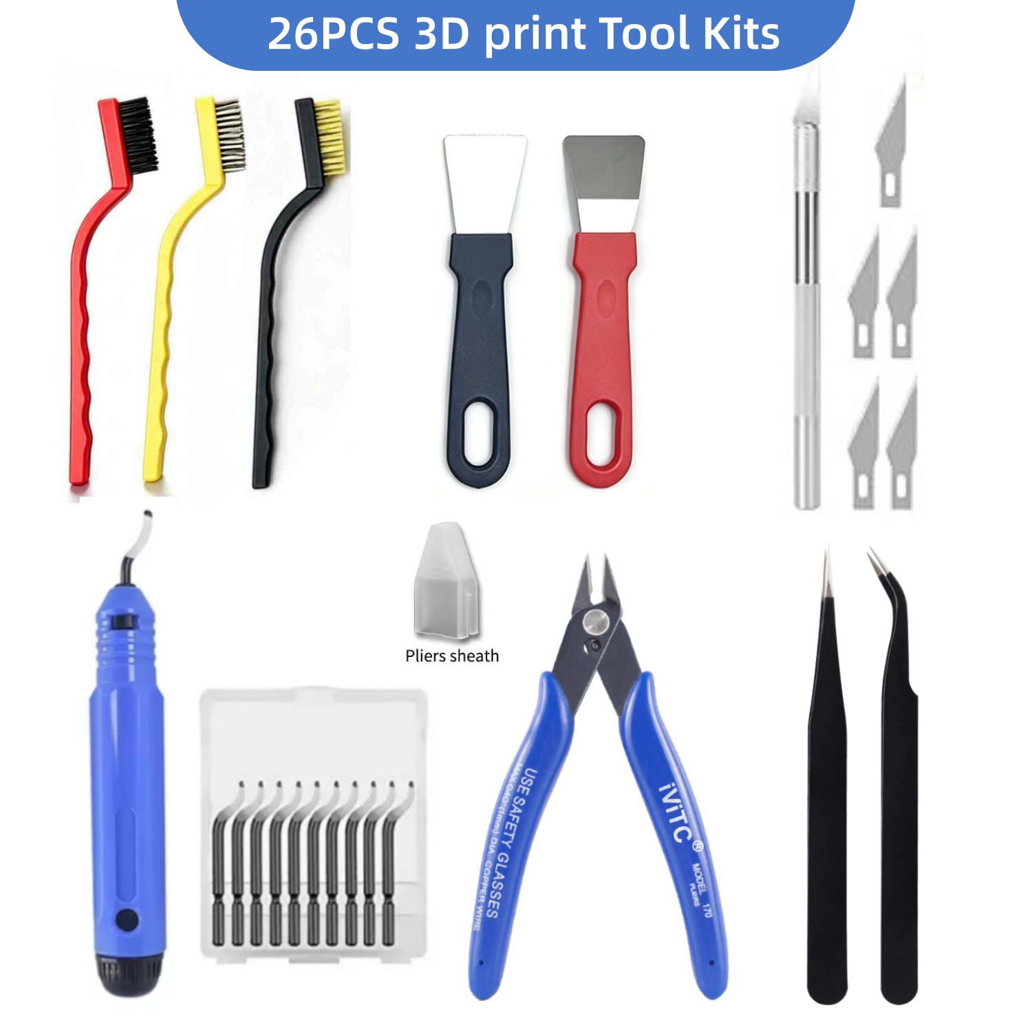 26PCS 3D Print Tool Kit Scrape - 3D Printing Nerd recension och pris