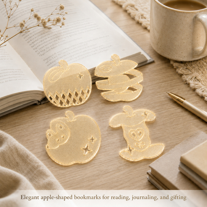 4Pcs/set Cute Apple Bookmarks  - 3D Printing Journal recension och pris