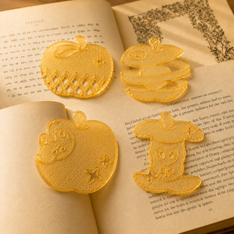 4Pcs/set Cute Apple Bookmarks  - 3D Printing Journal recension och pris