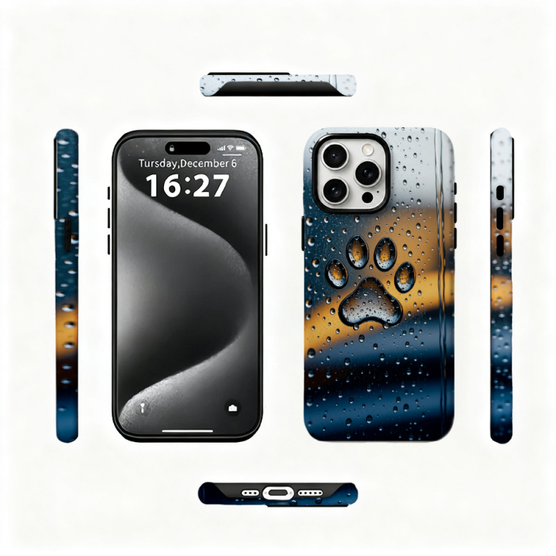 2 in 1 Paw Print Phone Case Fo - 3D Printing Quote recension och pris