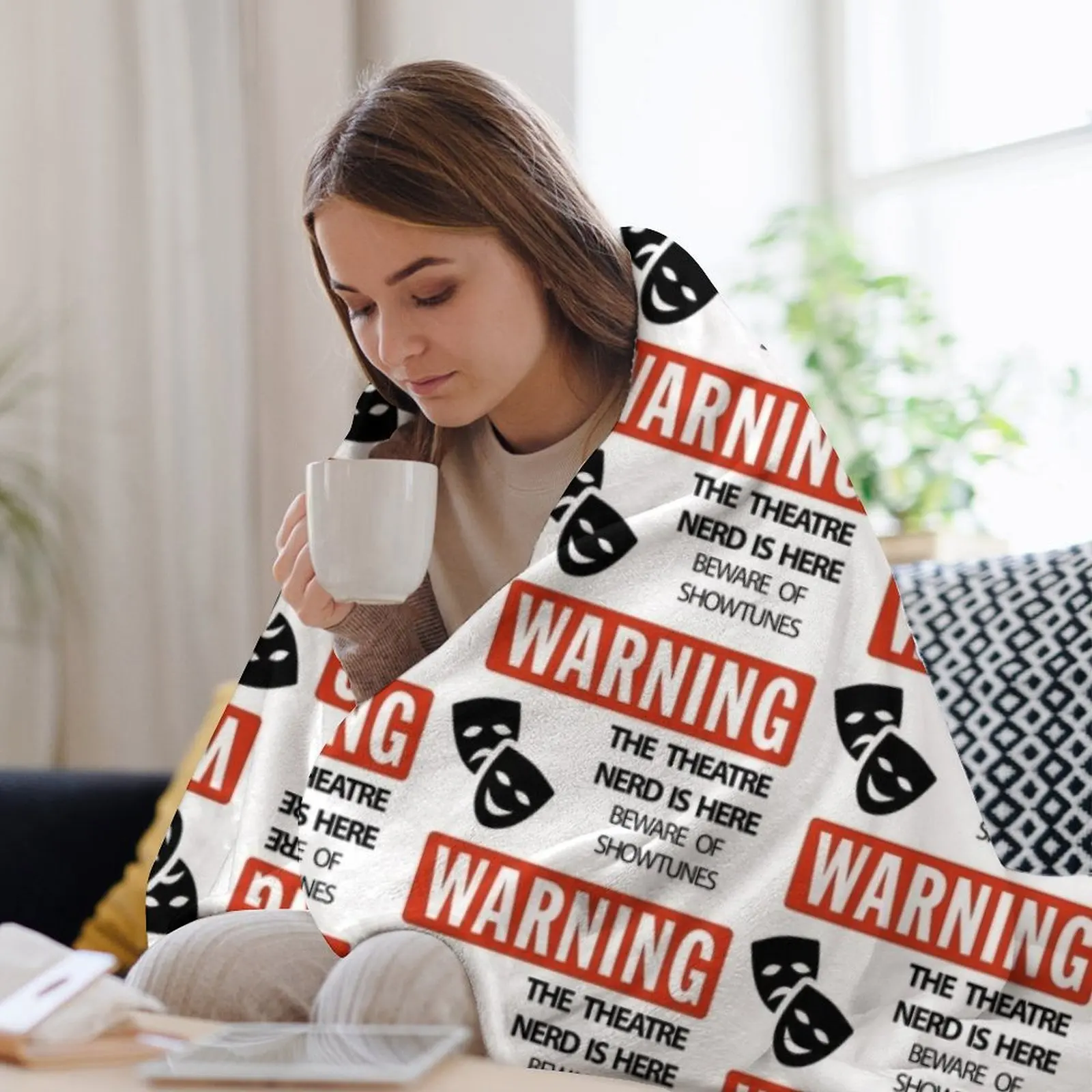 WARNING Theatre Nerd Throw Bla - 3D Printing Nerd recension och pris
