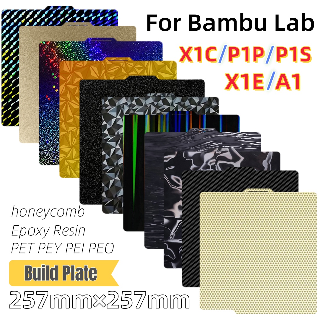 Build Plate 257x257 Spring Ste - 3D Printing Bambu Lab A1 recension och pris