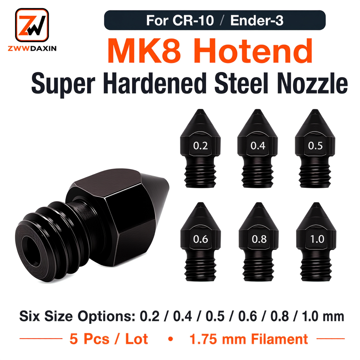 Super Hardened Steel Nozzle MK - 3D Printer Hotend Kit recension och pris