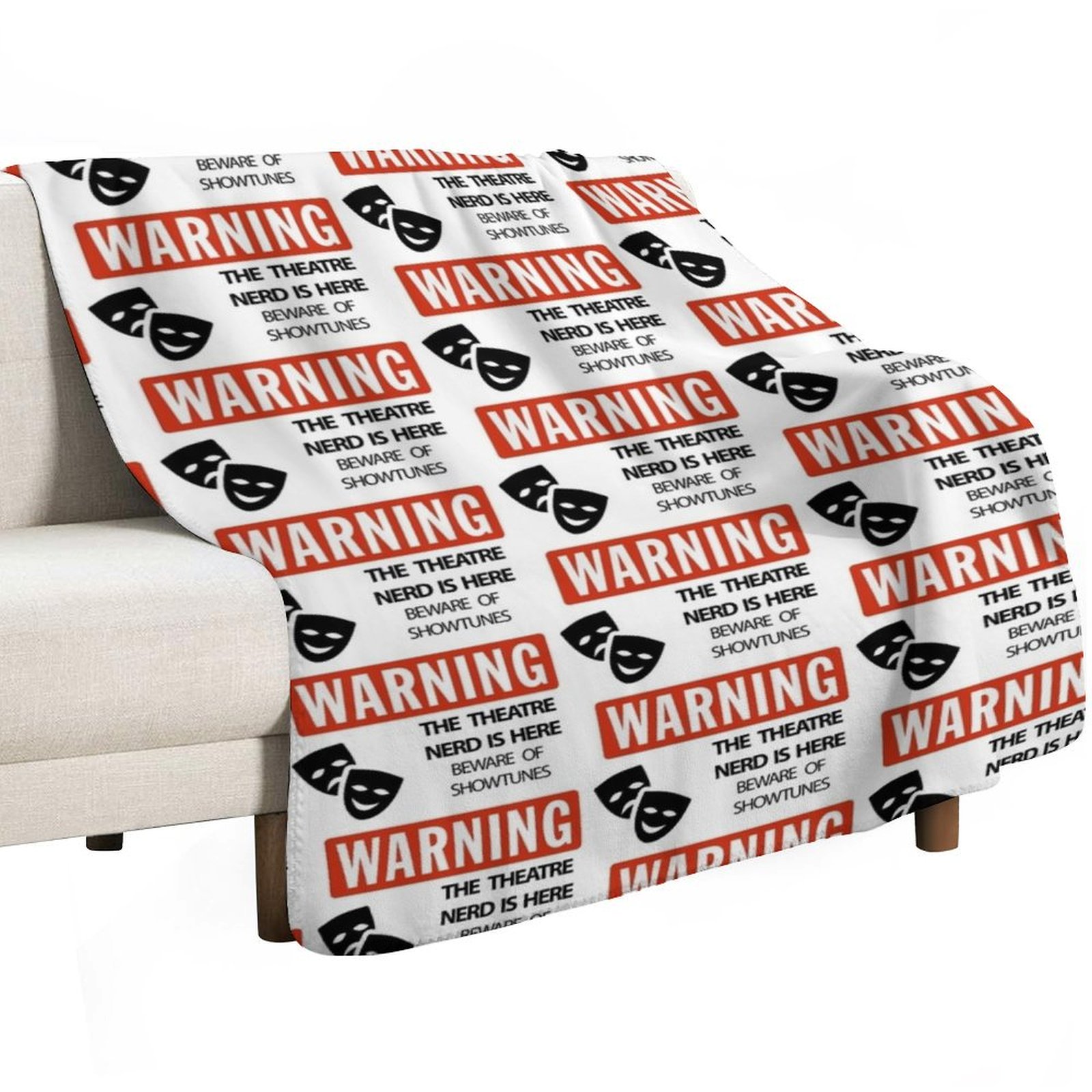WARNING Theatre Nerd Throw Bla - 3D Printing Nerd recension och pris