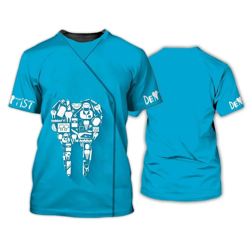 2024 Men's T-shirt Tooth 3d Pr - 3D Printing Tooth recension och pris