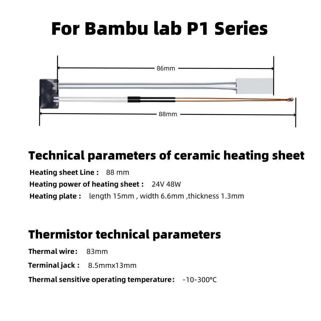 Caremic Heater & Thermistor Fo - 3D Printer Hotend Kit recension och pris