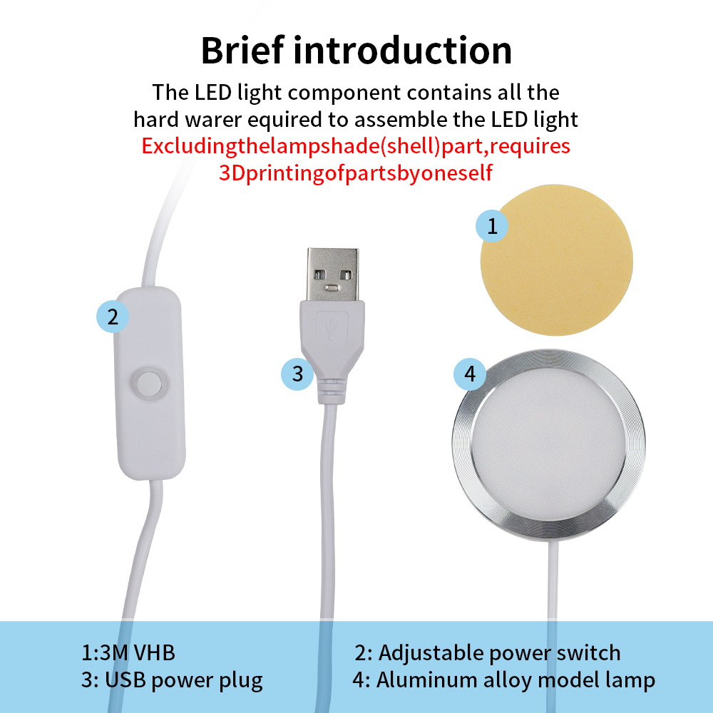 For Bambu Lab Led Lamp Kit 001 - 3D Printing Bambu Lab A1 recension och pris