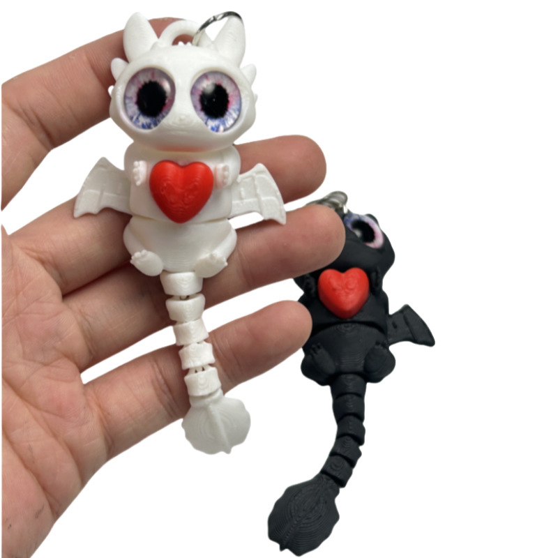 3D Printed Dragon Keychain wit - 3D Printing Tooth recension och pris